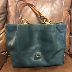 Dooney & Bourke Teal Florentine Large Barlow NEW